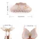 Cancer Constellation Hair Claw with Rhinestones, Beige Personalized Acetate Hair Clip for Women Gift 1 Piece