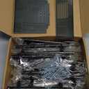 Ravinte 24 Pack | 7.38'' Cabinet Pulls Matte Black Stainless Steel Kitchen Drawer Pulls Cabinet Handles 7-3/8Length, 5 Hole Center with Mounting Template