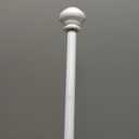 H.VERSAILTEX Elegant Window Treatment Telescoping Double Curtain Rod Set with Classic Cap, 3/4-Inch Diameter, Adjusts from 48 to 84 Inches, White