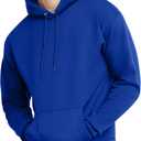 Hanes Men's EcoSmart Hoodie, Midweight Fleece, Pullover Hooded Sweatshirt (X-Large, Deep Royal)