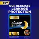 Always Ultra Thin Feminine Pads with Wings for Women, Size 4, Overnight Absorbency, Unscented, Up to 100% Leak-Free Comfort, 96 Count