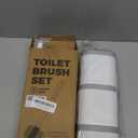 Holaloha Toilet Brush, 3 Pack Toilet Brush and Holder Set Bathroom Accessories, Toilet Bowl Brush and Holder with 3 Crevice Brush for Bathroom, Toilet Scrubber Brush (White)