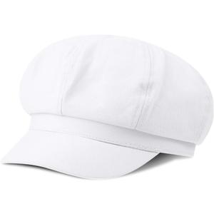 Women Newsboy Cap Visor Beret Hats Soft 8 Panels Vintage Cabbie Hat Octagonal Cap for Women Solid Color Summer Hats