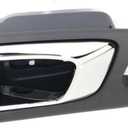 For Honda Pilot 2003-2008 Door Handle Driver and Passenger Side | Pair | Front | Interior | Dark Gray Bezel With Chrome Lever | With Door Lock Hole | All Submodels | Plastic | 72165S9VA01ZE, 72125S9VA