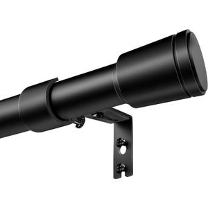 1 Inch Diameter Curtain Rod for Windows 28-120 Inch Heavy Duty
Extra Long Matte Black Curtain Rods with Brackets Adjustable Pole Drapery Rod for Patio Kitchen Bedroom Living Room Outdoor