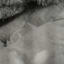 Furhaven 45" Round Calming Donut Dog Bed for Large Dogs, Refillable w/ Removable Washable Cover, For Dogs Up to 90 lbs - Shaggy Plush Long Faux Fur Donut Bed - Mist Gray, Jumbo/XL, 45.0"x45.0"x9.0"