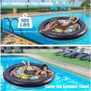 Huge Round 73"x73" Tanning Pool Lounger
Pool Float, Inflatable Sun Tanning, Tanning Chair, Water Lounge Raft for Adults