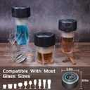 Electric Whiskey Smoker Kit,Cocktail Kit with 6 Flavors Wood Chips, Rechargeable Old Fashioned Smoker Kit Built-in Lighter, Built-in ambient light