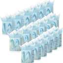Tenare 24 Small Gift Bags Bulk with Handles, 4x2.75x4.5 in, Light Blue