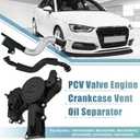 X AUTOHAUX PCV Valve Engine Crankcase Vent Oil Separator Breather Hose Exhaust Pipe Kit 06H103495AH for VW Beetle CC Jetta GTI Passat Tiguan for Audi A3 A4 A5 Q5 TT 2.0L L4 ONLY