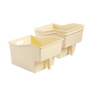 3-Pack Plastic Storage Bins with Handle, Pantry Organization and Storage Bins, Large Cabinet Organizers for Food, Snacks, Cleaning Supplies