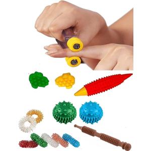 BOSKY Acupressure Finger Hand Massage Kit with Wooden Acupuncture Pen for Pain Relief, Muscle Tension & Circulation ~ 15 Pcs Deep Tissue Comfort with Reflexology Chart, Easy to Use