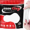 CALPALMY Air Dry Clay (1.1lbs Bag) - White Moldable Foam Clay for Cosplay - Airdry Soft Clay for Kids and Adults - Perfect Modeling Clay for Crafts, Sculpting, and Artistic Projects (500g Basic pack)