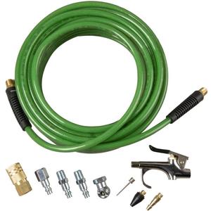 Metabo HPT Air Compressor Accessory Kit | Poly 50 Ft x 1/4-Inch Air Hose w/Accessories | 10 Piece Kit | 115749M