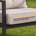 6 Inch Thick Outdoor Chair Cushions Set of 2, Waterproof, Beige, 2 Pack