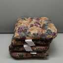 Klear Vu Gripper Overstuffed Universal Non-Slip Dining Chair Cushions for Kitchen Decor or Office Use, U-Shaped Skid-Proof Seat Pad, 15x15 Inches, Set of 4 (Pack of 1), Multi