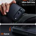 TORRAS for iPhone 17 Pro Case, Beyond Military-Grade Protection, Camera Control Button, DIY Buttons, Translucent Matte Slim Thin Shockproof Hard Back Anti-Scratch Phone case for iPhone 17 Pro, Black