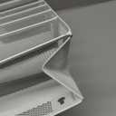 6 Tier Magnetic File Holder, Large Capacity Mesh Hanging Wall Organizer Vertical Magnetic Hanging File Organizer, Magnetic File Folder Holder for File Cabinets, Office, Whiteboard (White)