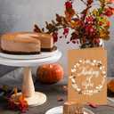 4 x Fancy Land Kraft Thanksgiving Cards with Envelopes Rustic Fall Wreath Thank You Cards Assortment for Autumn Party Supplies 12Pcs