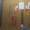 Delma Bathroom Vanity Mirror,36" x 30" Black Metal Framed Wall Mirror for Over Sink, Living Room, Bedroom,Entryway Decor