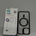 ESR for iPhone 14 /iPhone 13 Case, Compatible with MagSafe, Shockproof Military-Grade Protection, Magnetic Phone Case for iPhone 14/13, Classic Hybrid Case (HaloLock), Clear Black