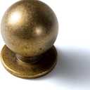 Goo-Ki 6 Pack Antique Brass Kitchen Cabinet Knobs,Retro Drawer Pulls,1 Inch Diameter Knob