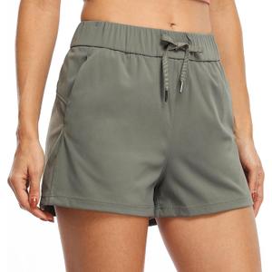 Willit Women's Shorts Hiking Athletic Shorts Yoga Lounge Active Workout Running Shorts Comfy Casual with Pockets 2.5" (Medium, Olive Green)