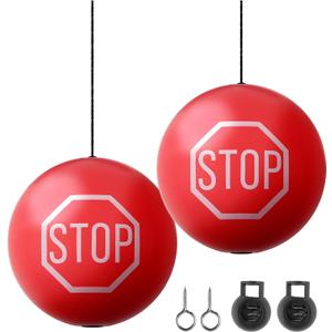 2PCS Garage Tennis Ball Parking Aid,Anti-Collision Hanging Garage Parking Aids for Cars with 13ft Rope,Universal Garages Parkings Stops Ball Garages Accessories for Car Truck SUV (Red/2PCS)
