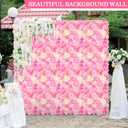 Tigeen 24 Pcs Flower Wall Panels 15 x 15 Inch 3D Silk Rose Floral Decorative Faux Flower Wall Background for Wedding Home Decoration Background Shop Party Photo Arrangement(24 Pcs,15 x 15 Inch)
