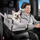 Center Console Dog Car Seat,Pet Puppy Middle Console Dog Car Seat for Small Dogs (Grey, Large)