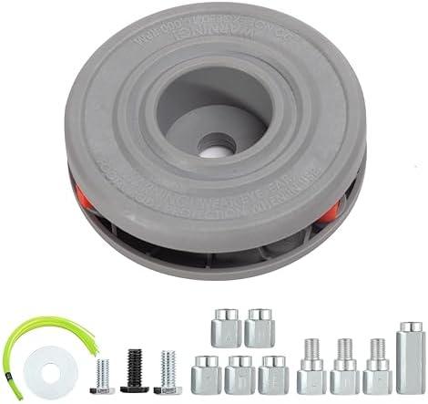 Weed Eater Head,String Trimmer Head Compatible with most clockwise and counterclockwise trimmers,Fits Most Standard Models of Gas and Electric Weed Trimmer,Easy Load&Line Reload,Fixed Line,Grey