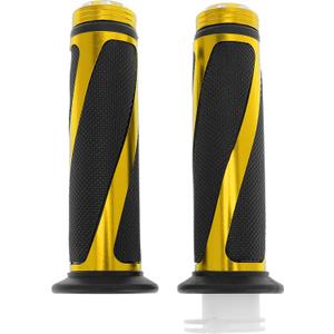 7/8" 22mm 15/16" 24mm Motorcycle Hand Grips Cover Kit Non Slip Aluminum Alloy Rubber Handlebar Grips for Motorcycle Scooter Bicycle ATV Yellow 1Set