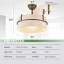 Boho Low Profile Flush Mount Fandelier Ceiling Fan with Light and Remote, Medium