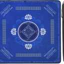 Mahjong Mat for Table 31.5"x31.5" Noise Reduction Mahjong Mat with Rules, Non Slip Game Table Cover for Mahjong, Poker, Board, Card, Tile Games