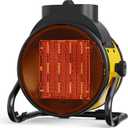 Buyplus Electric Space Heater  Outdoor Heater with Super Long Cord, Overheat Protection, Heaters Heat Up in 2 Seconds, 3 Modes, Small Fan Heater Tent Ceramic Space Heater for Patio, Amber