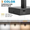 LED Bathroom Vanity Light, Modern Bathroom Light Fixture Over Mirror (3000K/4000K/6000K, Dimmable), Vanity Light Bar with Angle Adjustable, 32 Inch, Black
