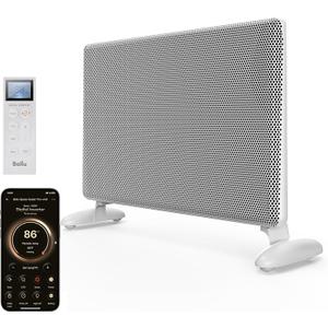 Ballu Mica Infrared Panel Space Heater for Large Room, Smart Quiet Heater with Programmable Thermostat, WiFi App Control, Inverter Energy Efficient for Indoor Use, Compatible with Alexa, White