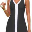 ReachMe Womens Tennis Dresses with Shorts Golf Outfits Athletic Dresses Active Workout Dress Activewear, Small