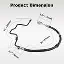 WMPHE Compatible with Power Steering Pressure Hose Assembly Honda Pilot V6 3.5L 2005 2006 2007 2008, Replace OEM 53713S9VA01, M14 x 1.5 Connector Screw