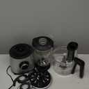 Sweetcrispy Food Processor Blender Combo for Vegetable, Dough, Electric Food Processors Slicing, 6 Cup Chopper for Meat, Puree, 2 Speeds, Sharp Blades, Safety Lock with 1.5L Glass Jar