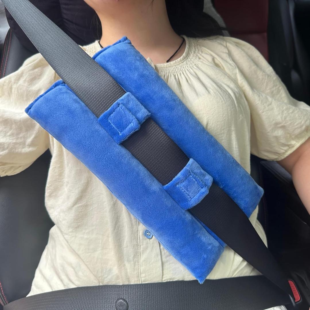 Seat Belt Pillow for Mastectomy Post-Surgery, Heart Surgery Recovery Support Cushion for Chest Chemo Port Pacemaker Bypass Hysterectomy Recovery (Blue)