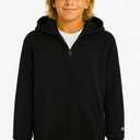 Champion Boys Zip Front Fleece Hoodie Sweatshirt for Kids (Black)
