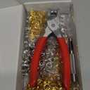 Grommet Tool Kit, 1/4 Inch Grommet Kit, 1403 PCS Silver Gold Eyelet Tool Kit with Handhold Eyelet Punch Pliers, Hole Punch, Transparent Storage Box, User Manual for DIY Fabric, Tarps, Paper Crafts