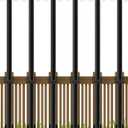AHRLHR 5 Ft String Light Poles 6 Pack, String Light Poles for Outside with Fixing Clips,Hanging Light Poles for Deck Fence Garden Backyard Wall Bistro,Metal Poles for Outdoor String Lights