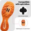 Women's Indoor Cycling Shoes Compatible with 2-Bolt SPD Cleats, Comfortable Bike Shoes for Spin Classes & Outdoor Cycling (Black), 40