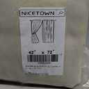 NICETOWN Beige Blackout Curtains for Living Room - Triple Weave Home Decoration Thermal Insulated Solid Rod Pocket Blackout Drapes for Bedroom(Set of 2, 42 x 72 Inch)