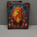 for 9 Pocket Card Binder for MTG, TCG, Game Cards Holds 900 Cards - Large Capacity Trading Card Collection Album Folder with Zipper for Men Boys Teens Fire Design for Sports Card