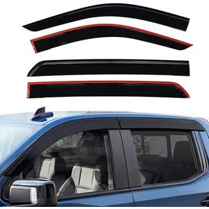 JOYTUTUS Low Profile Window Rain Guards Compatible with 2019-2026 Silverado/GMC Sierra 1500, 2020-2026 Silverado/GMC Sierra 2500HD/3500HD Crew Cab, Outside Mount Window Vent Visors, 4pcs