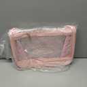 KIMNERPU Clear Backpack, Heavy Duty Transparent Bookbag for School, Fabric & PVC Transparent Backpack with Reinforced Strap for Women Men, Capacity Clear Bag for College, Travel, Security, Pink