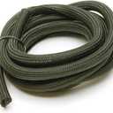 Painless Performance 70902 PowerBraid Split Braided Sleeving, 1/2" Diameter, 10' Length, Black